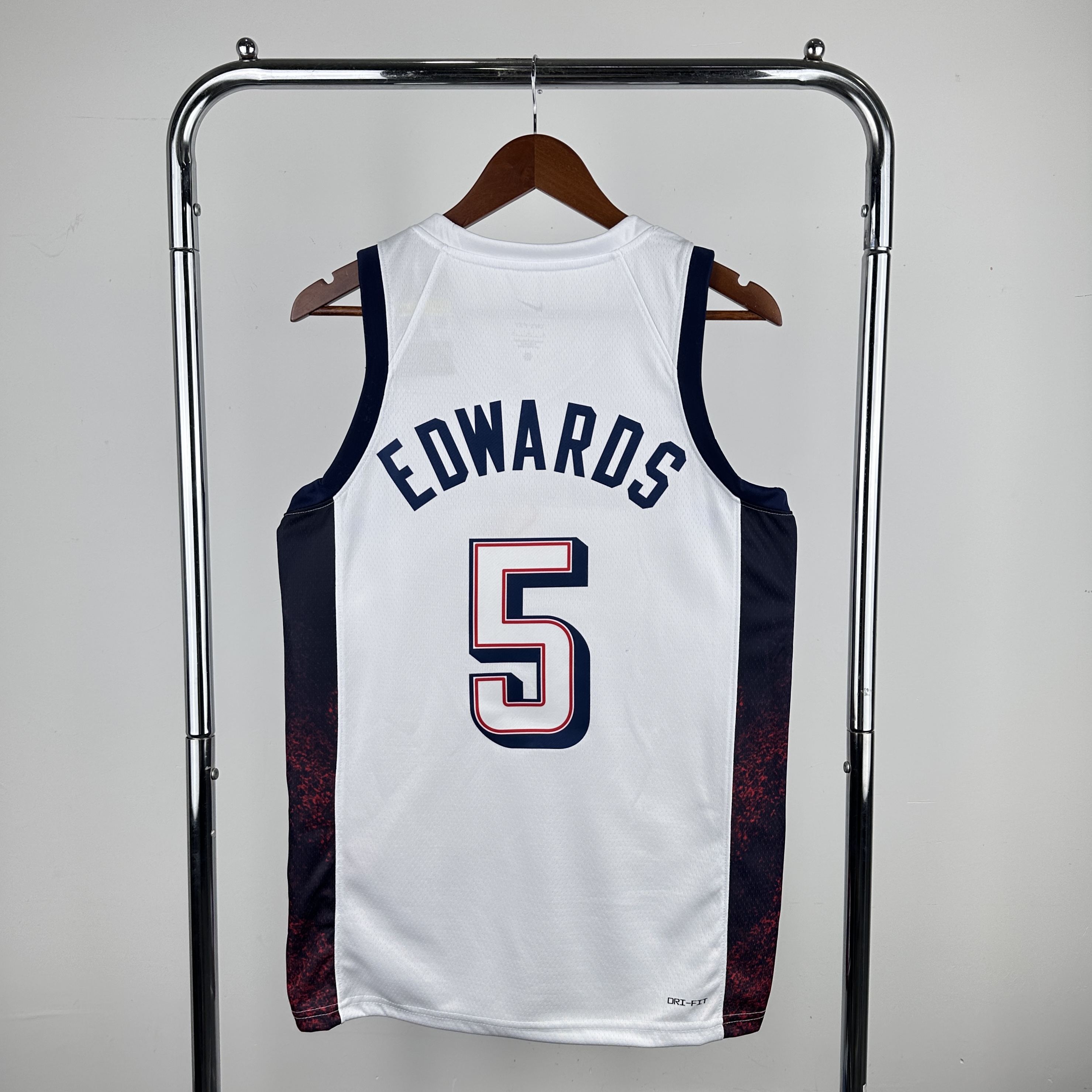 2024 Olympic USA #5 Edwards White Nike NBA Jersey->more jerseys->NBA Jersey